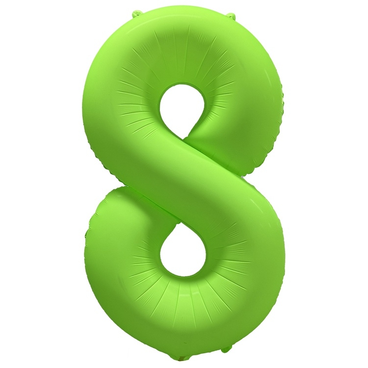 Шар Цифра "8" Неон Зеленый / Green (в упаковке)  
